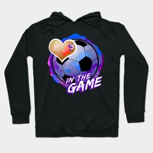 Soccer - Hearts In The Game - Dirty Blue Hoodie